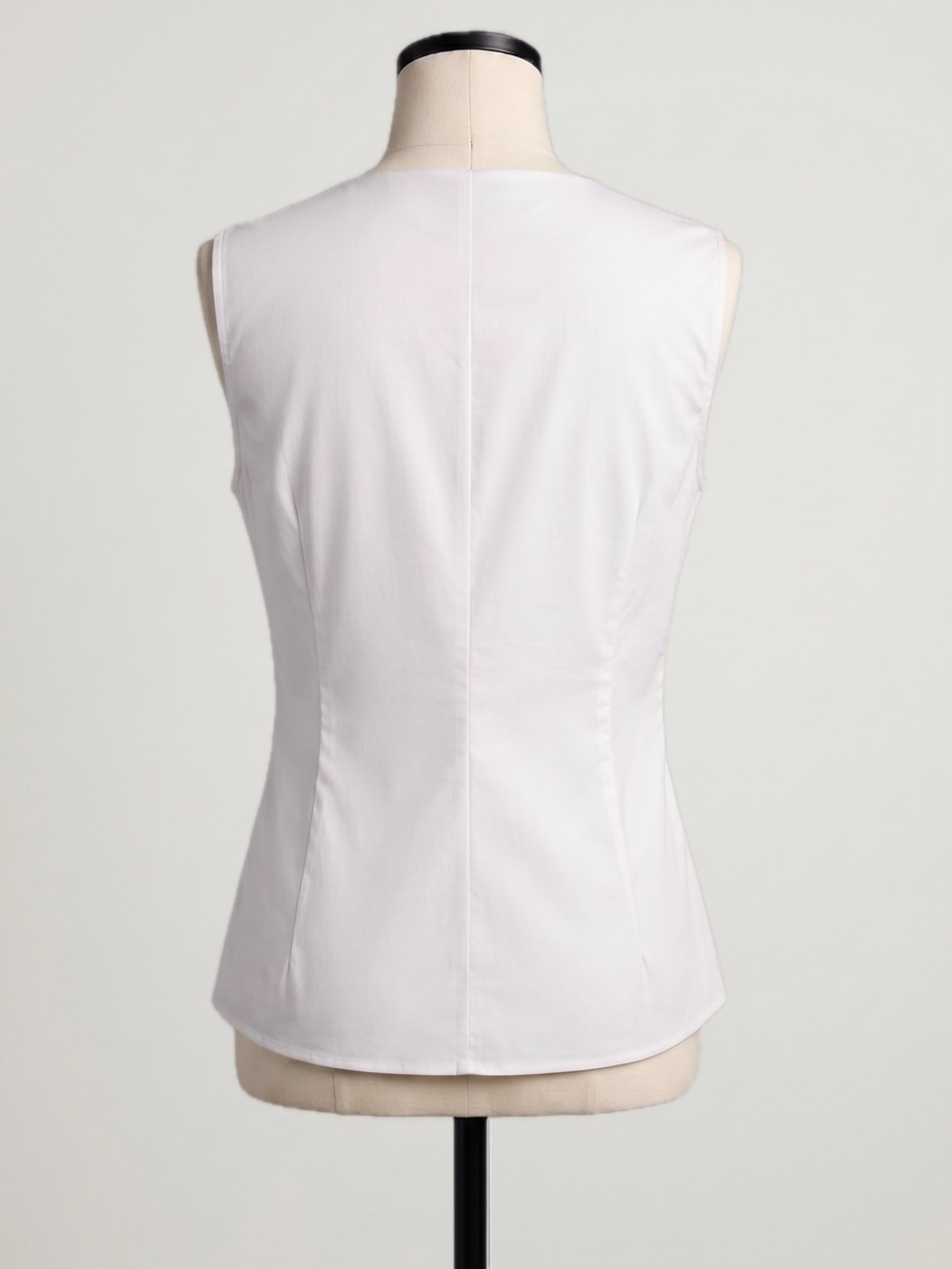 The Row White Twist-Front Sleeveless Top | Deep V | Size 6 (US S/M) - Picture 6 of 10